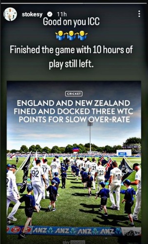  Ben Stokes Instagram Story