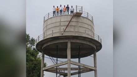 Devpur residents climb 55 feet high water tank for protest