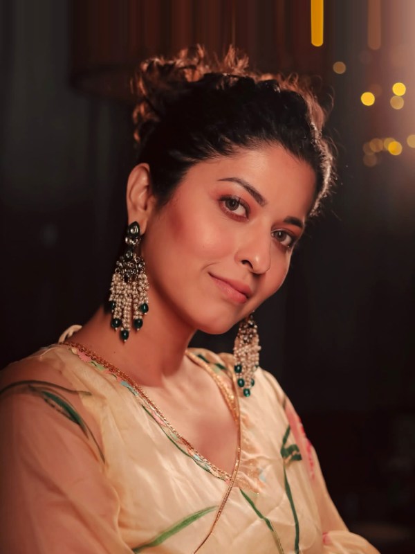 Abhidnya Bhave Organza Saree Look