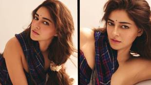 Ananya panday looks stunning in mixture of traditional and western dress