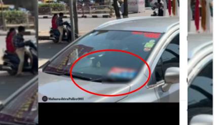 car is going viral on social media because of the quotes written on its front funny Photo goes viral