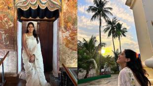 Bollywood Star Janhvi Kapoor shares pictures from Kerala trip on social media in white saree