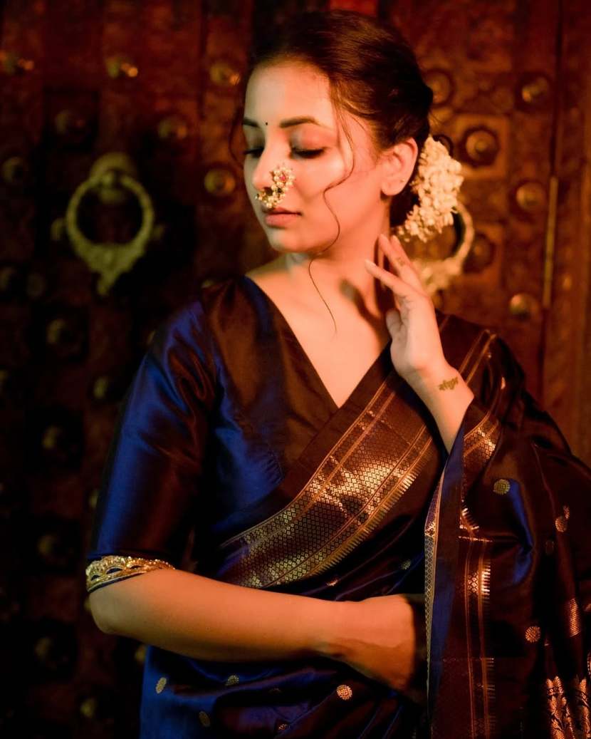 Sayali Sanjeev, Sayali Sanjeev paithani saree look