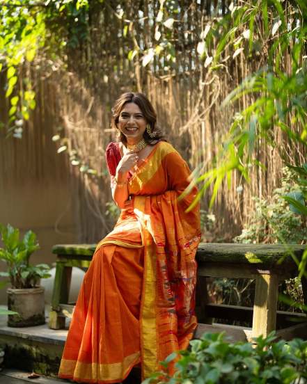 Rang Maza Vegala fame actress Anaghaa Atul shares pictures of her traditional look from shivani sonar wedding on social media