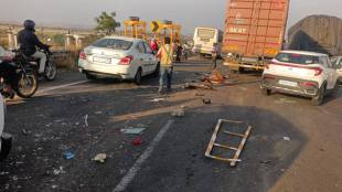 Container Truck Collides With Multiple Vehicles near the khambatki tunnel