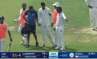 Venkatesh Iyer injured in Ranji Trophy