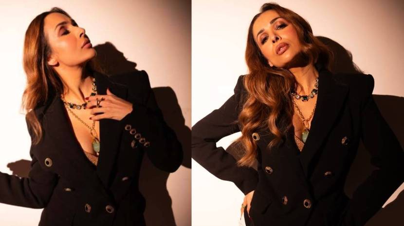 malaika arora looks sexy in blazer
