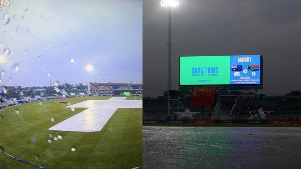AUS vs SA Match abandoned due to rain Without Toss Both Teams Share 1 point AUS vs SA Match abandoned due to rain Without Toss Both Teams Share 1 point