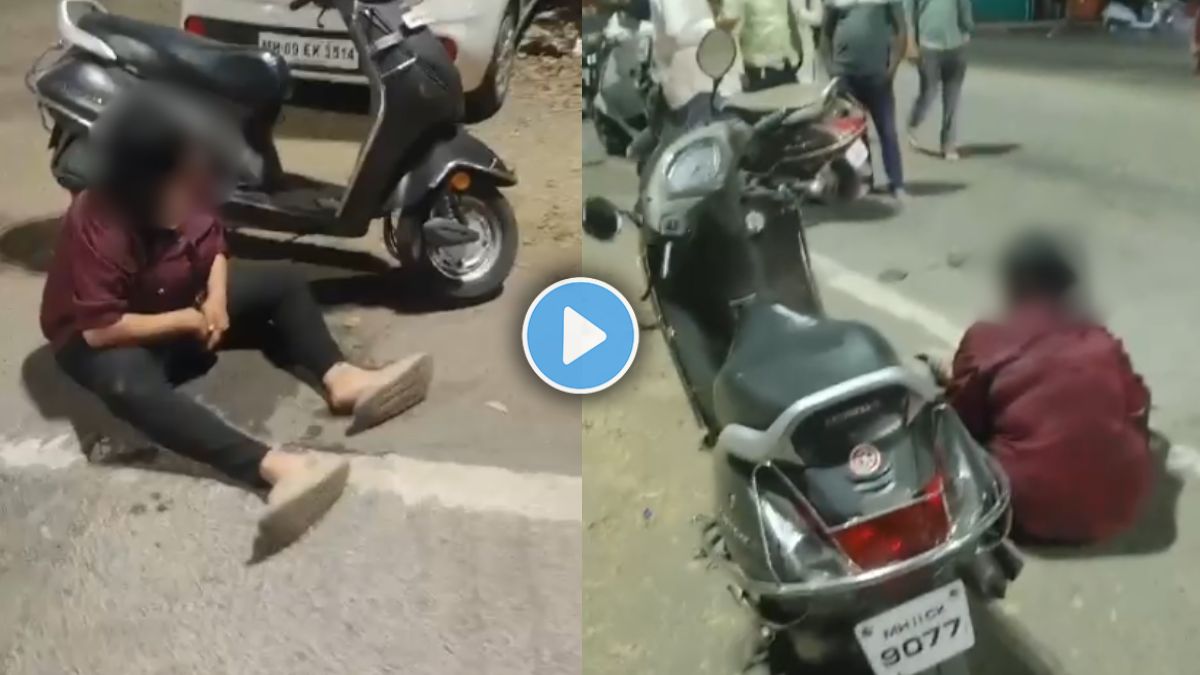 Pune Shocking Video: Drunken Woman Creates scene on Pune Road, Goes ...