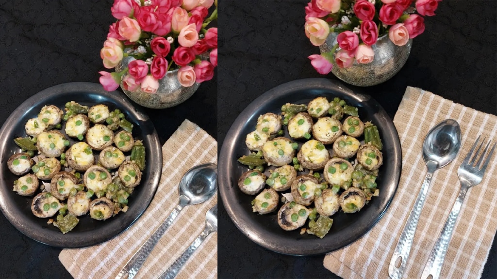Valentine's day special recipe Cheesy Garlic Stuff Mushroom Recipe in marathi Valentine's day special recipe Cheesy Garlic Stuff Mushroom Recipe in marathi