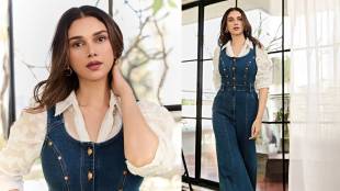 Aditi Rao Hydari shares pictures on social media in blue denim jumpsuit for an interview