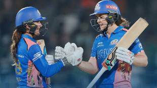 WPL 2025 Mumbai Indians Women beat Gujarat Giants Women by 5 wickets Nat Sciver Brunt fifty