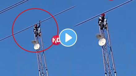 VIDEO Viral: Drunk Youth Climbs Mobile Tower In Bhopal, Creates Ruckus video goes viral on social media