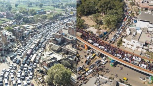 Massive Crowds Cause Traffic Jams