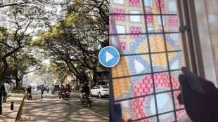 a young guy found best jugaad from save himself from summer heat in pune