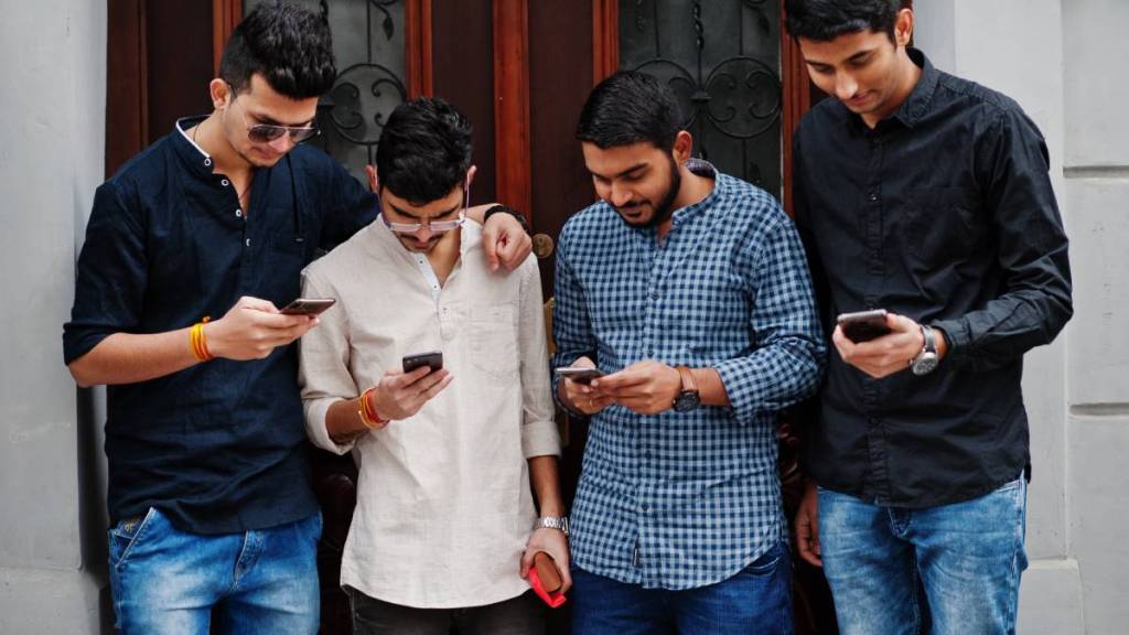 Indian Using Smartphone