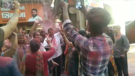 MLA Rajesh More dance during enjoying dhulwad in dombivali