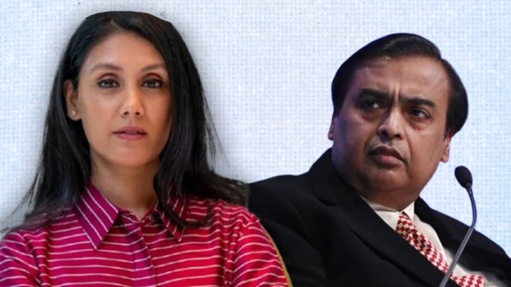 Mukesh Ambani and Roshni Nadar Mukesh Ambani and Roshni Nadar
