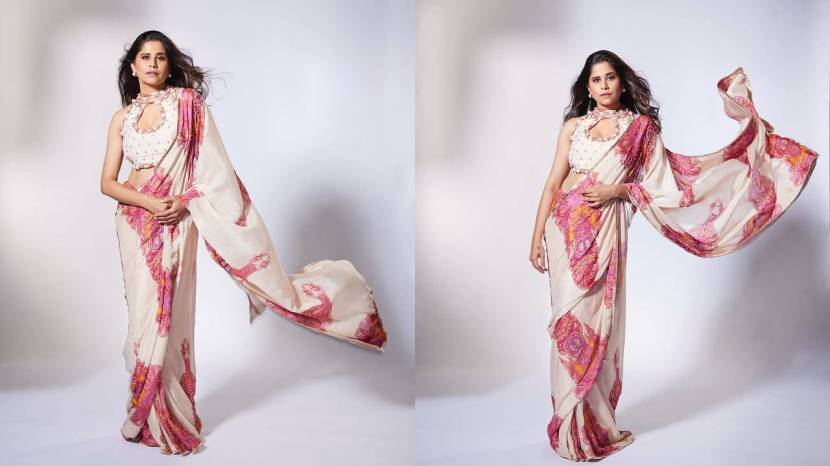 Sai tamhankar in floral saree