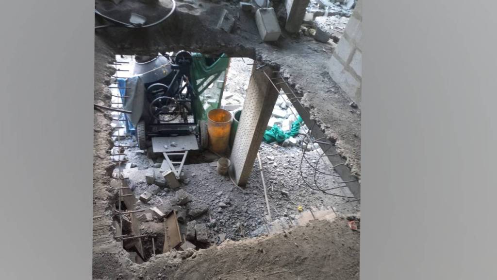 two storey illegal building in thakurwadi dombivli west demolished by authorities