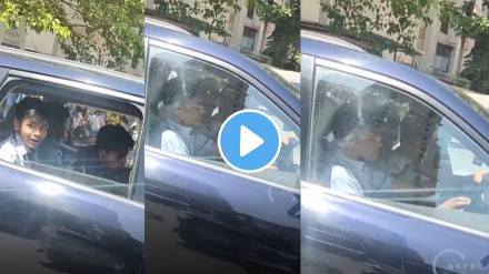 'Extremely Unsafe': Uniform-Clad Student Drives Car In Thane With 5 Friends Onboard