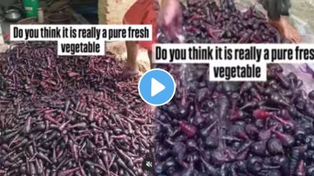 Shocking viral video artificial vegetables Beetroot selling in market shocking video goes viral on social media