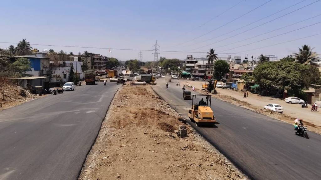 Work on missing Link in nigdi nears completion road temporarily open Work on missing Link in nigdi nears completion road temporarily open