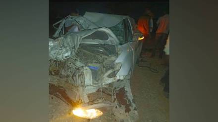 accident , container , car , Shirur, loksatta news,