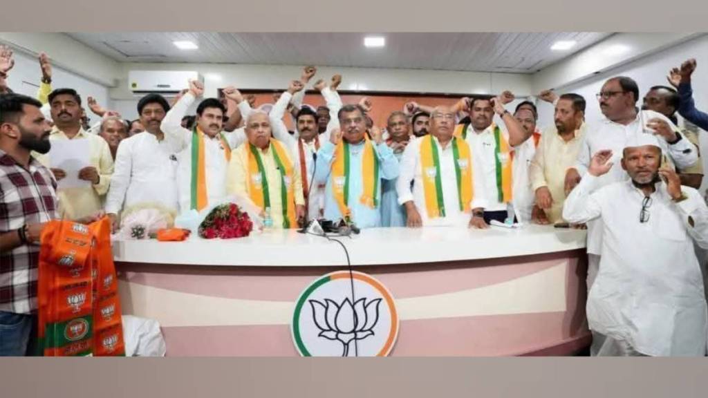 two time independent mla sitaram ghandat joined the bjp in mumbai on tuesday two time independent mla sitaram ghandat joined the bjp in mumbai on tuesday