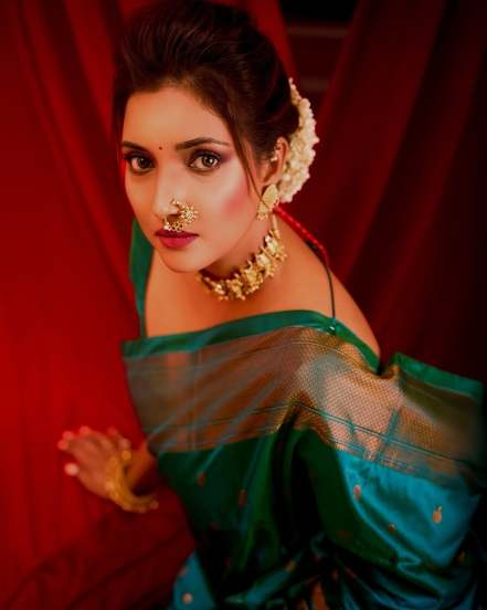 Rupali Bhosle Pashmina Silk Saree 