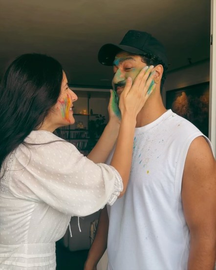 Vicky Kaushal And Katrina Kaif celebrated holi 2025 photos viral