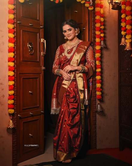 Gudhi Padwa 2025 Marathi actress bhagyashree mote traditional look