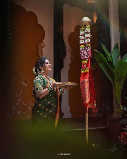 Dhanashri Kadgaonkar gudhi padwa look