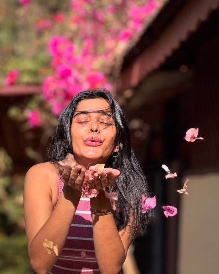 Shivani Mundhekar Pink Crop Top Look