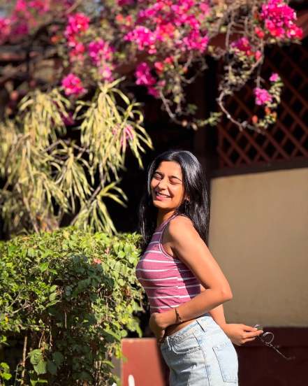 Shivani Mundhekar Pink Crop Top Look