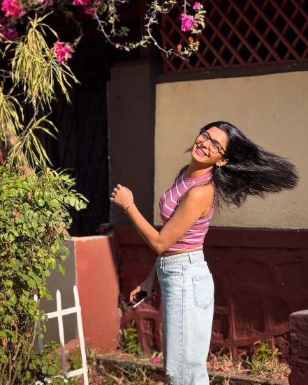 Shivani Mundhekar Pink Crop Top Look