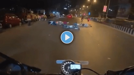 Viral Video Shows High-Speed Bike Crash At Traffic Signal Triggering Chain Collision And Injuring Six