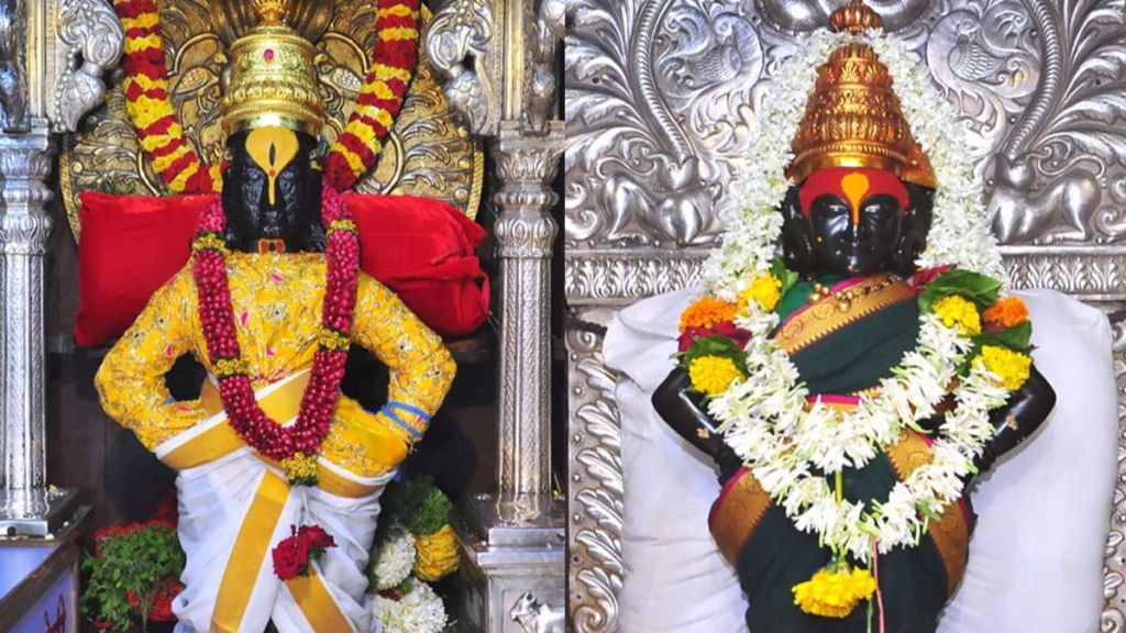 raju shetty satej Patil and Praniti shinde prayed to Vitthal for farmers loan relief and shaktipith highway