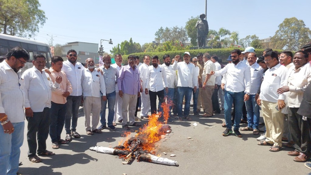 effigy , Valmik Karad, Shinde group, Malegaon,