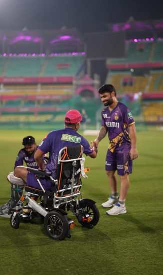 Rahul Dravid on Wheel Chair RR IPL 2025