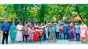 Innovative Holi celebration in sanjeevan deep school for deaf children