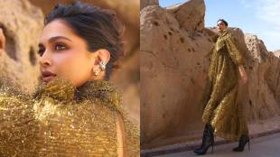 deepika padukone in golden dress
