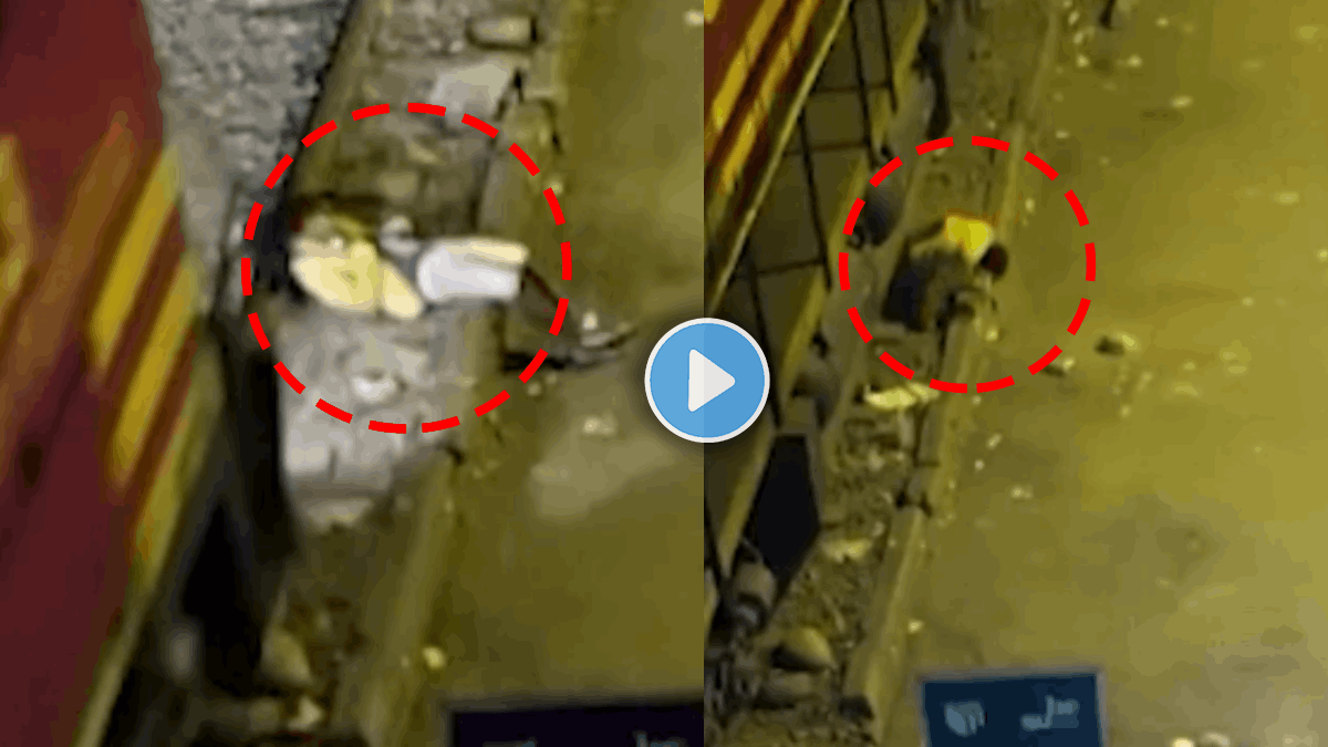 Shocking video of goods train runs over drunk man while he was sleeping ...
