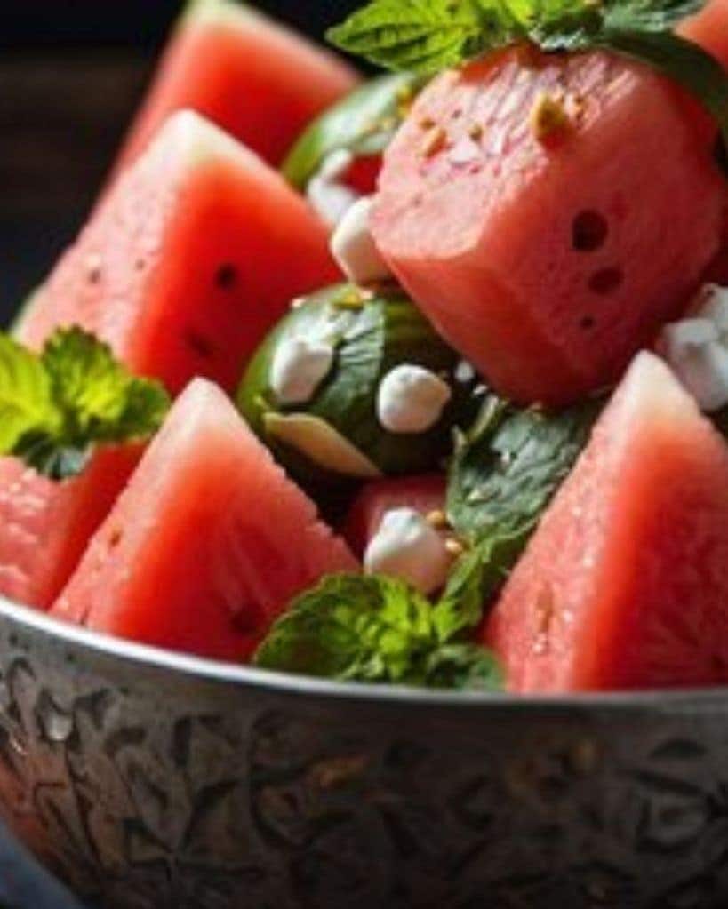 Summer watermelon chaat