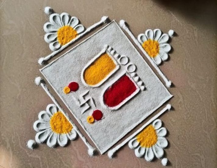 Navratri Latest Rangoli Design idea