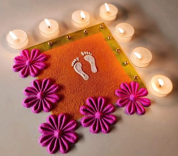 Latest Navratri Rangoli Design