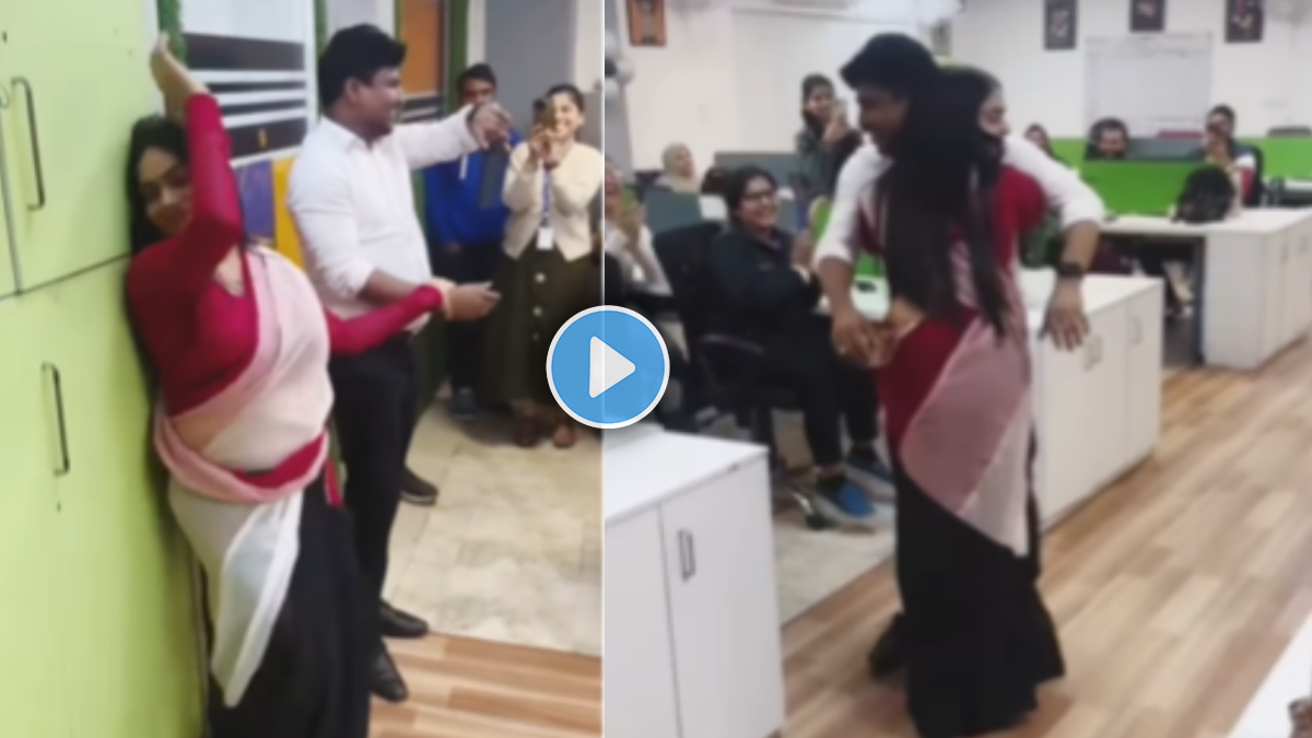 Shocking video of young woman dance in office with boss viral video on ...