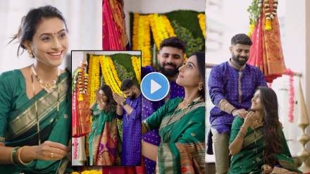 reshma shinde celebrates gudhi padwa with south Indian husband