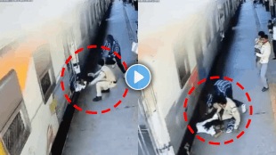 Train accident video girl tried to catch running train mumbai local viral video
