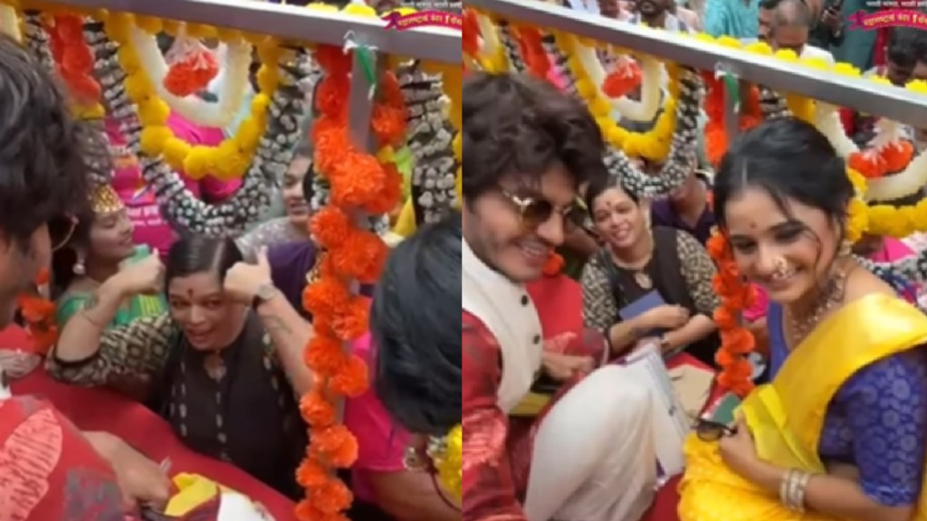 tu hi re maza mitwa serial fame sharvari jog and Abhijeet amkar fan moment video viral on social media